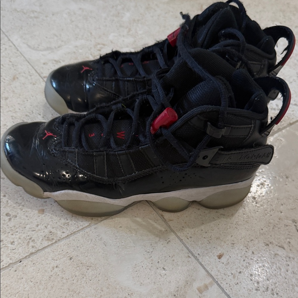 Nike Kids Black and Red Sneakers